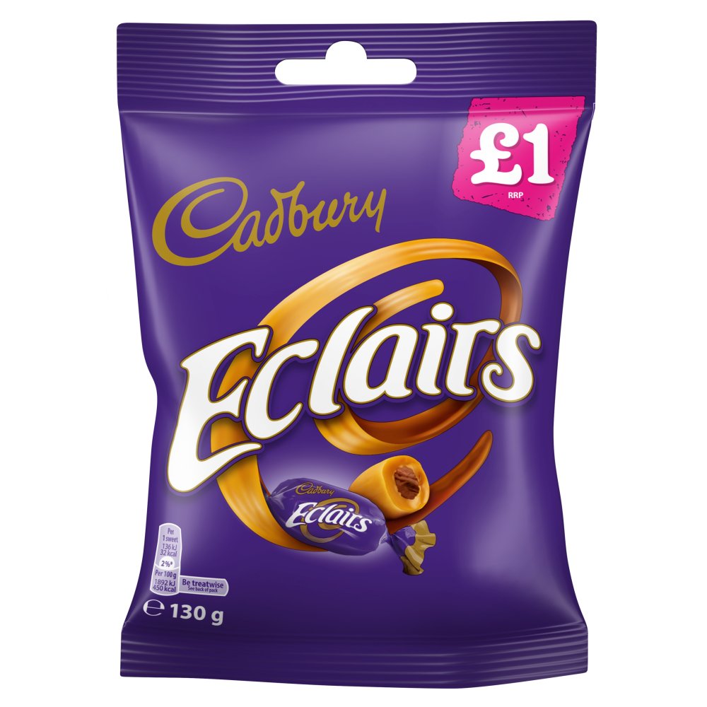 Cadbury Eclairs Classic £1 Chocolate Bag 130g