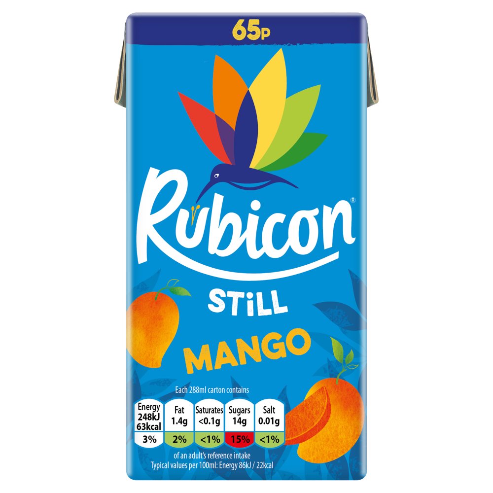 Rubicon Still Mango Juice Drink 288ml PMP 65p