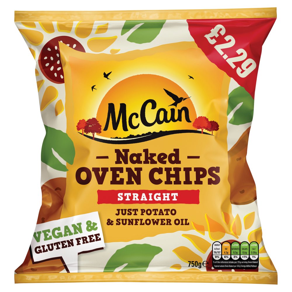 McCain Naked Oven Chips Straight 750g