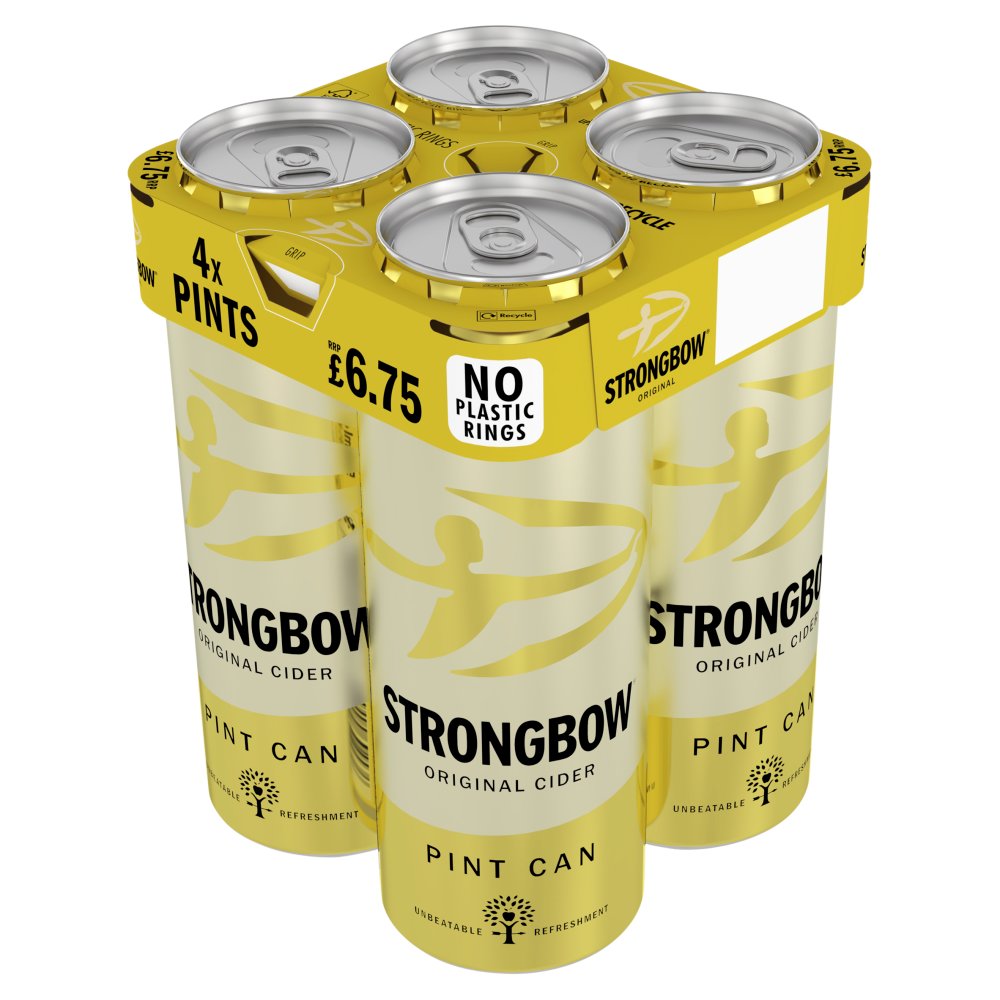 Strongbow Original Cider Can 4x568ml Pint 