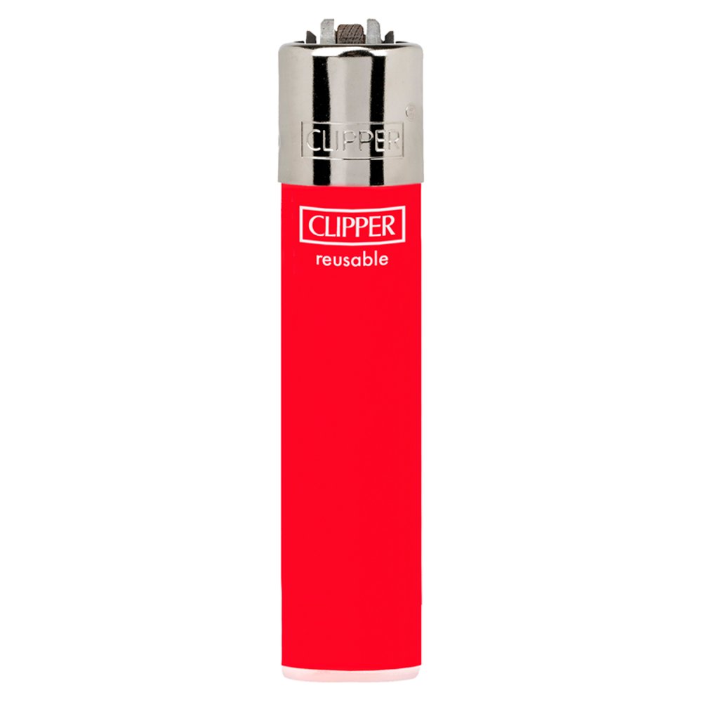 Clipper Solid Colour Silver Top Lighter