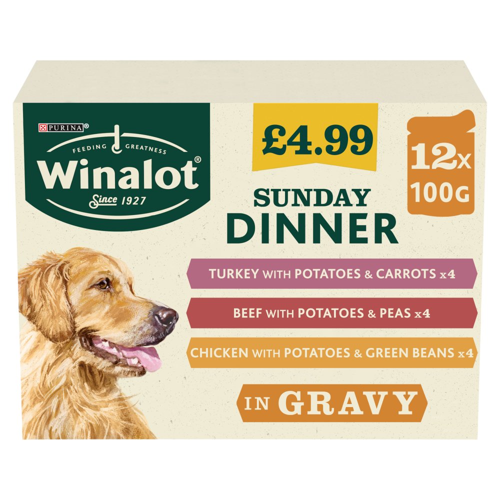 Winalot Sunday Dinner in Gravy 12 x 100g (1200g)
