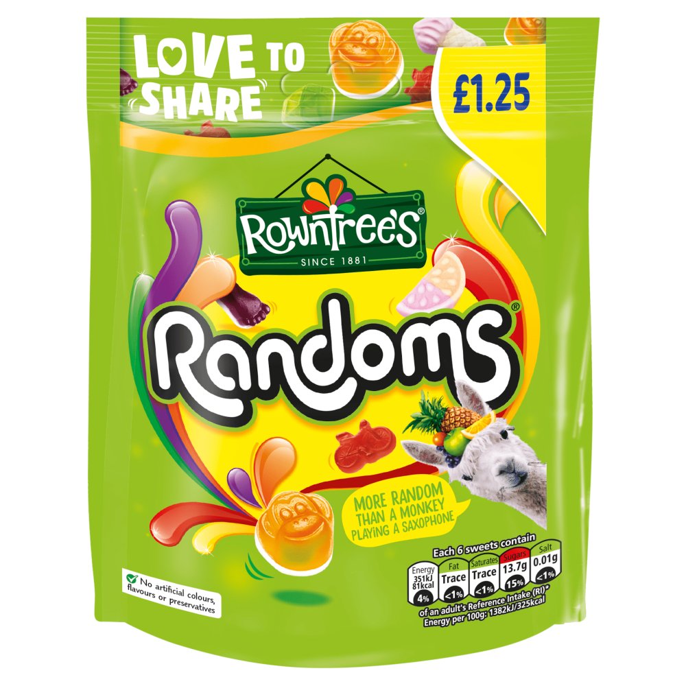 Rowntree's Randoms Sweets Sharing Bag 120g PMP £1.25