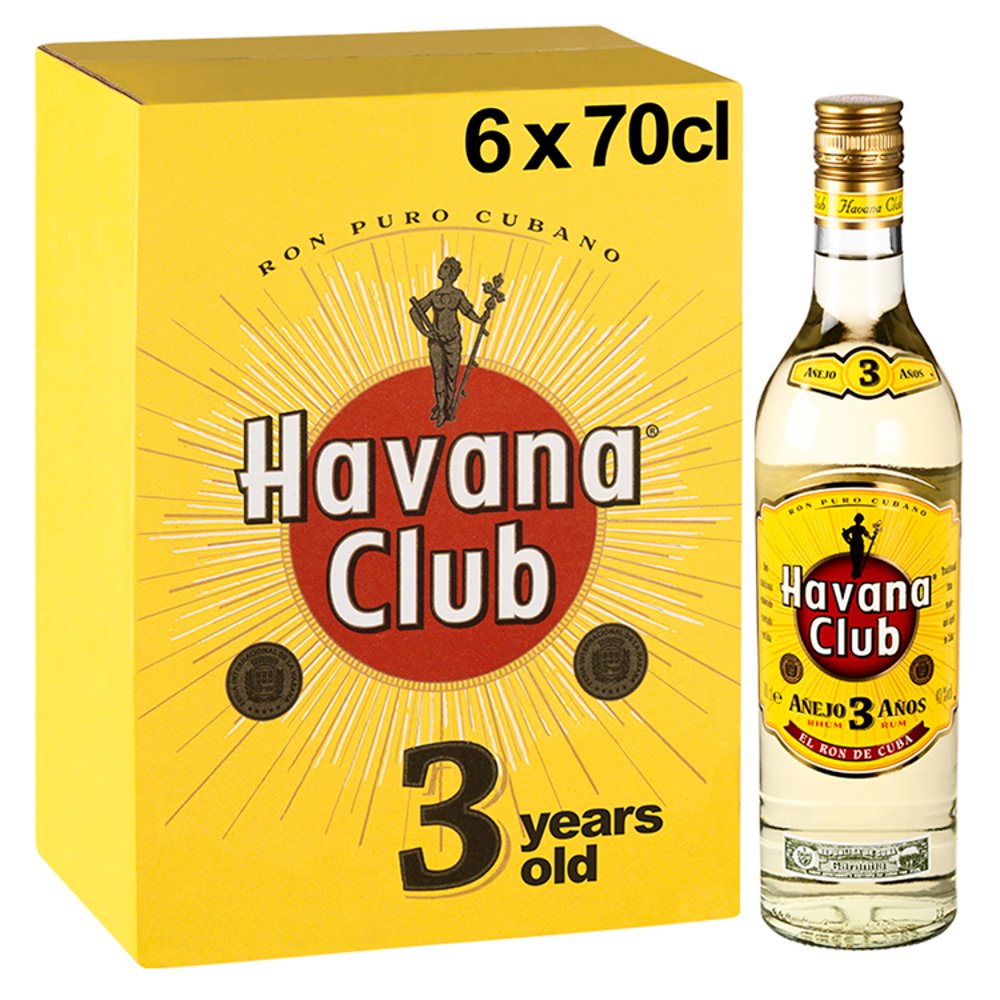 Havana Club 3 Year Old White Rum 6 x 70cl | Bestway Wholesale