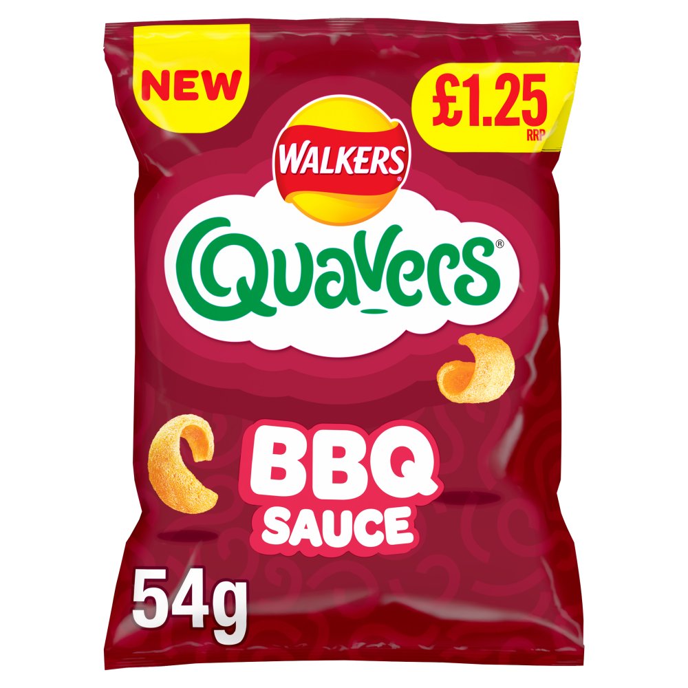 Walkers Quavers BBQ Sauce Snacks Crisps RRP PMP £1.25 54g