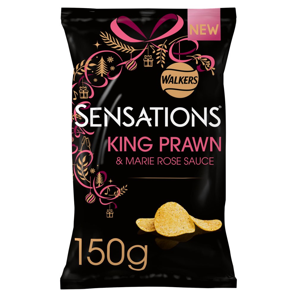 Walkers Sensations King Prawn & Marie Rose Sauce Sharing Bag Crisps 150g