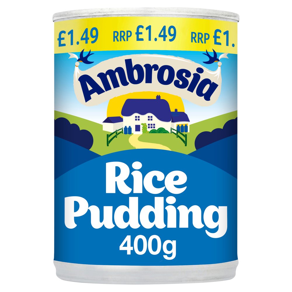 Ambrosia Ready To Serve Rice Pudding Can 12 x 400g PMP £1.49