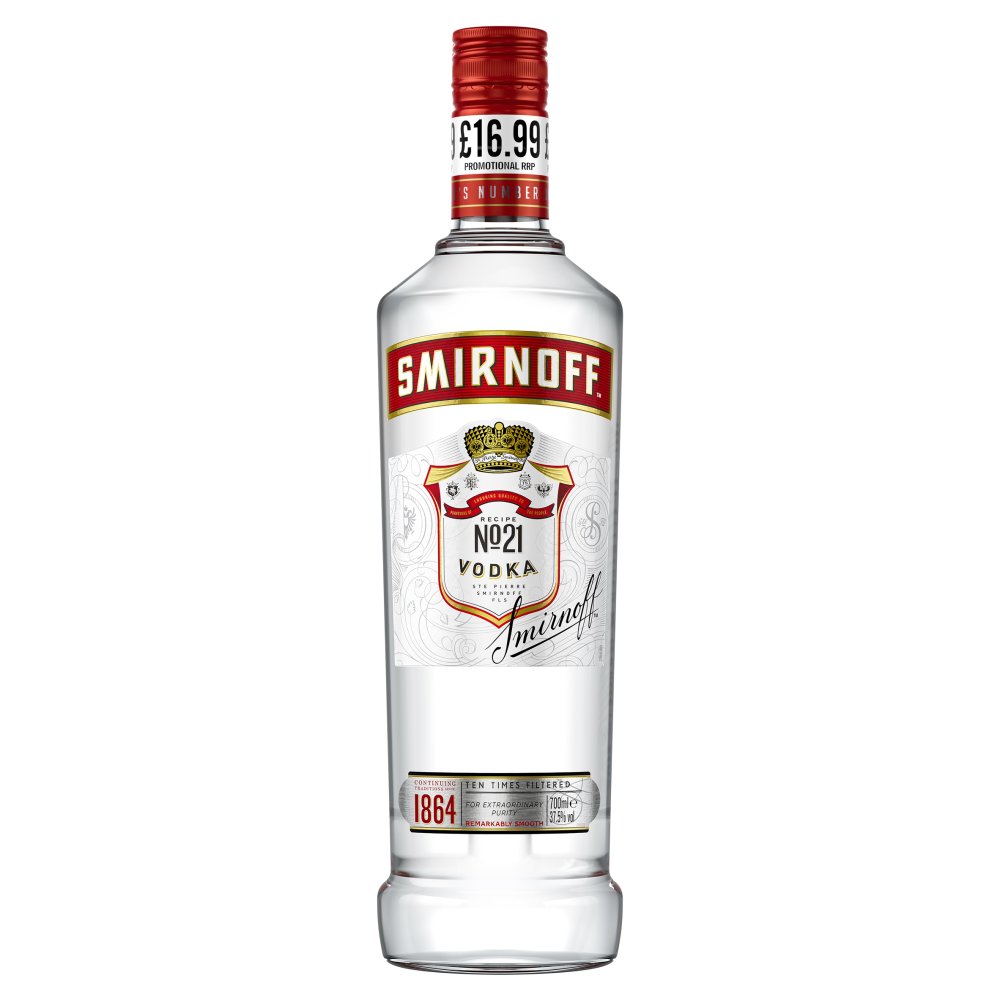 Smirnoff No. 21 Vodka 37.5% vol 70cl Bottle PMP £16.99