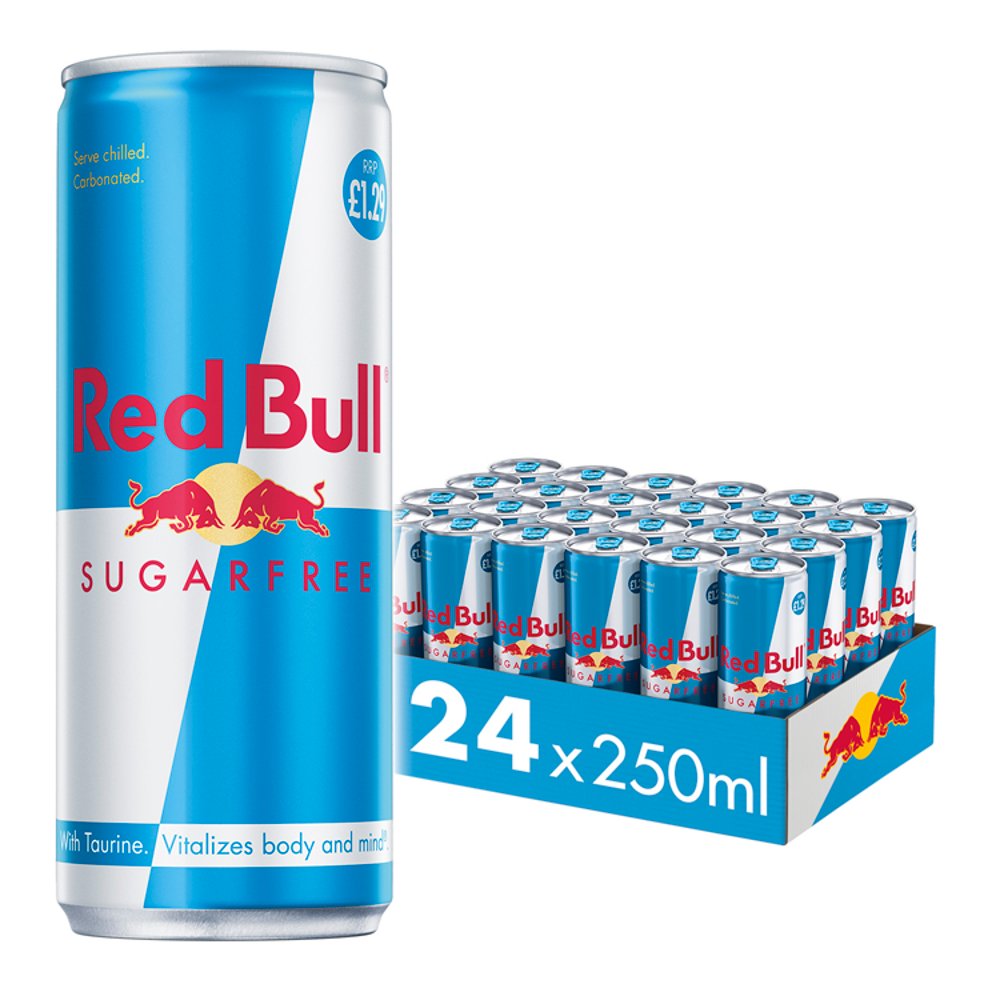 Red Bull Energy Drink, Sugar Free, PM £1.29 250ml (24 Pack)