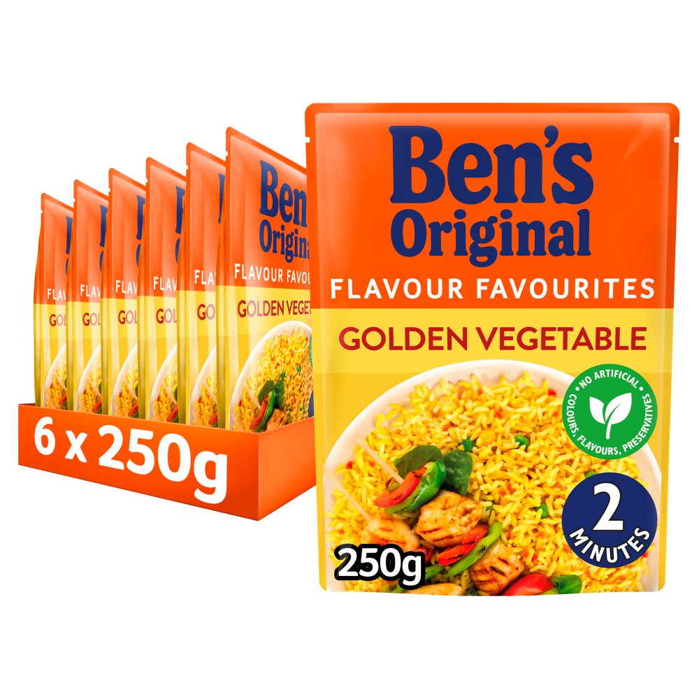Bens Original Golden Vegetable Microwave Rice 250g