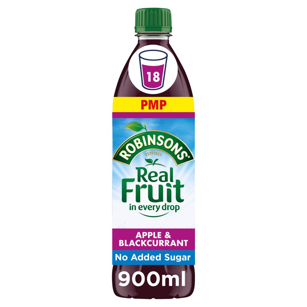 Robinsons Apple & Blackcurrant No Added Sugar Squash PMP 900ml