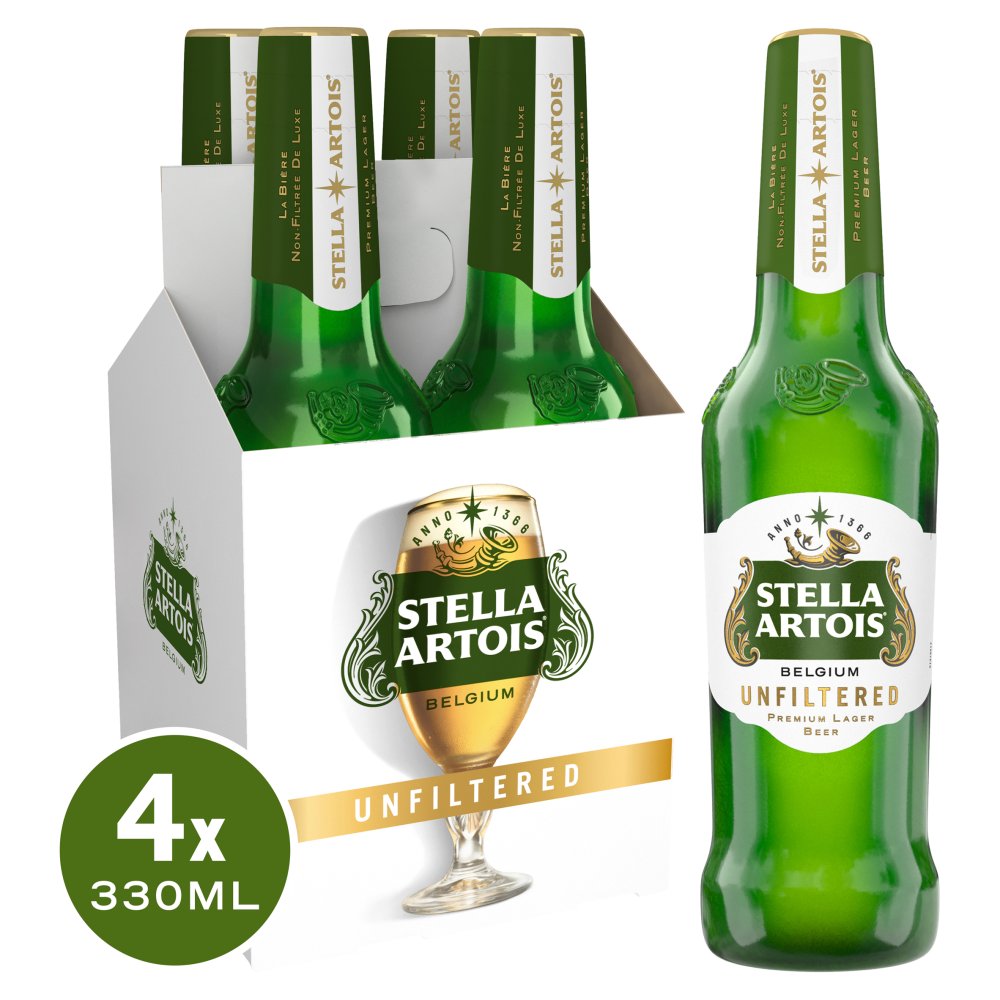 Stella Artois Unfiltered Bottles 4 x 330ml