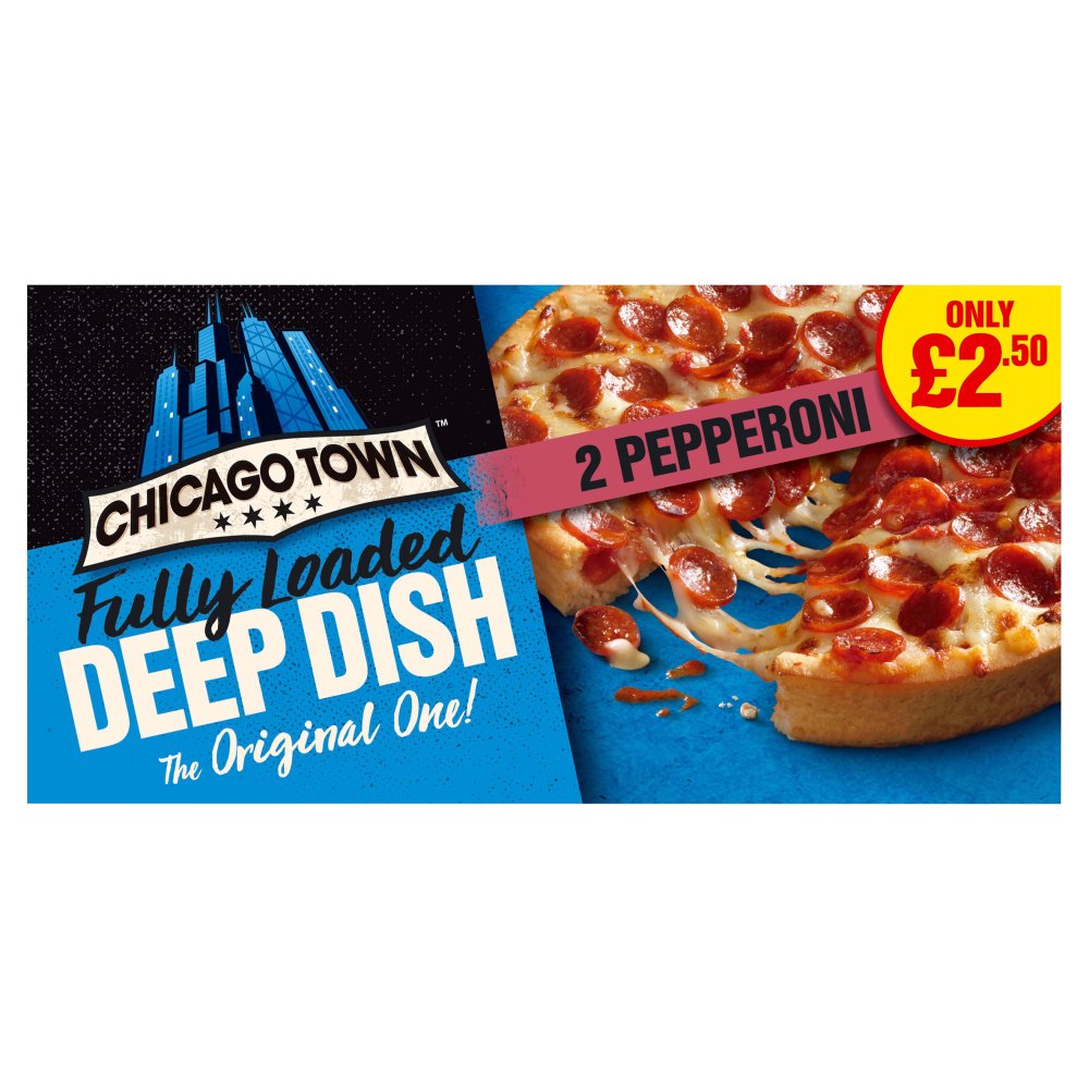 Chicago Town 2 Deep Dish Pepperoni Mini Pizzas 2 x 155g (PMP)