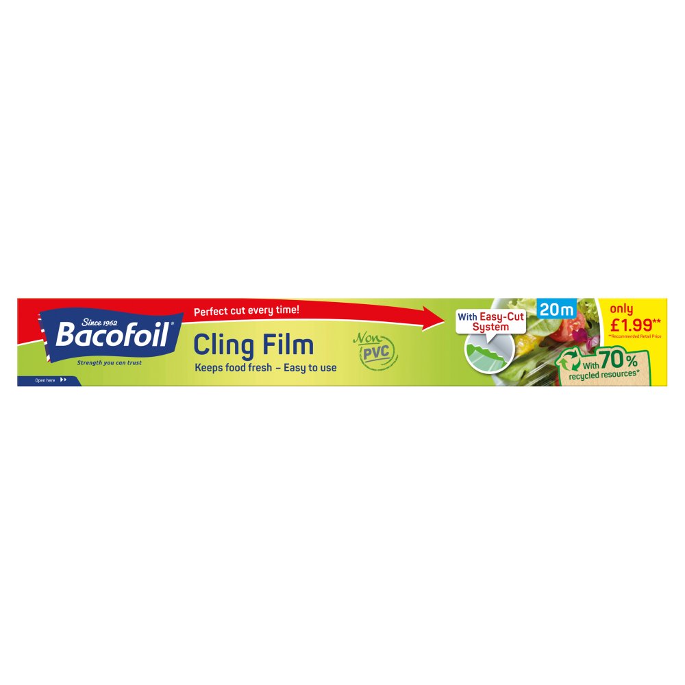 Bacofoil® Non-PVC Cling Film with Easy-Cut System 32.5cm x 20m £1.99 ...
