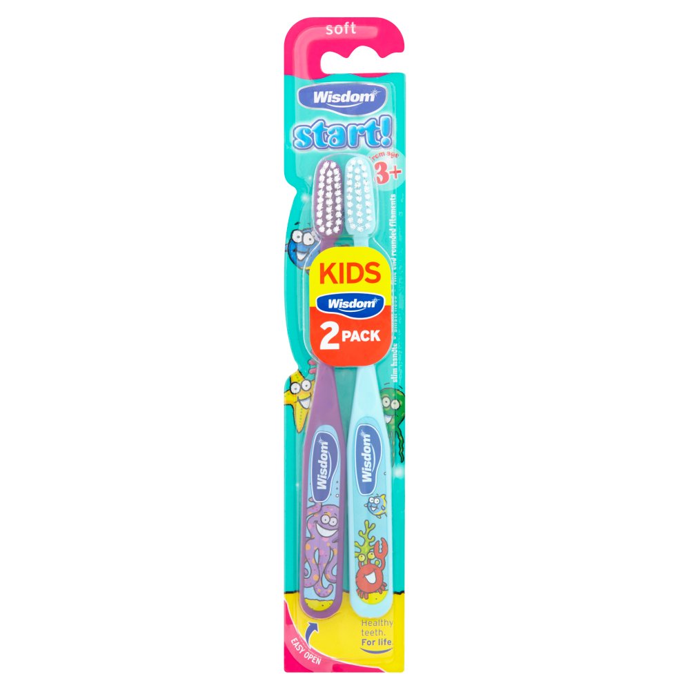 Wisdom Start! Soft Toothbrush from Age 3+ 2 Pack