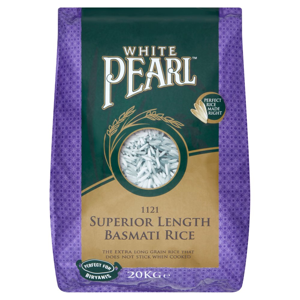 White Pearl 1121 Superior Length Basmati Rice 20kg