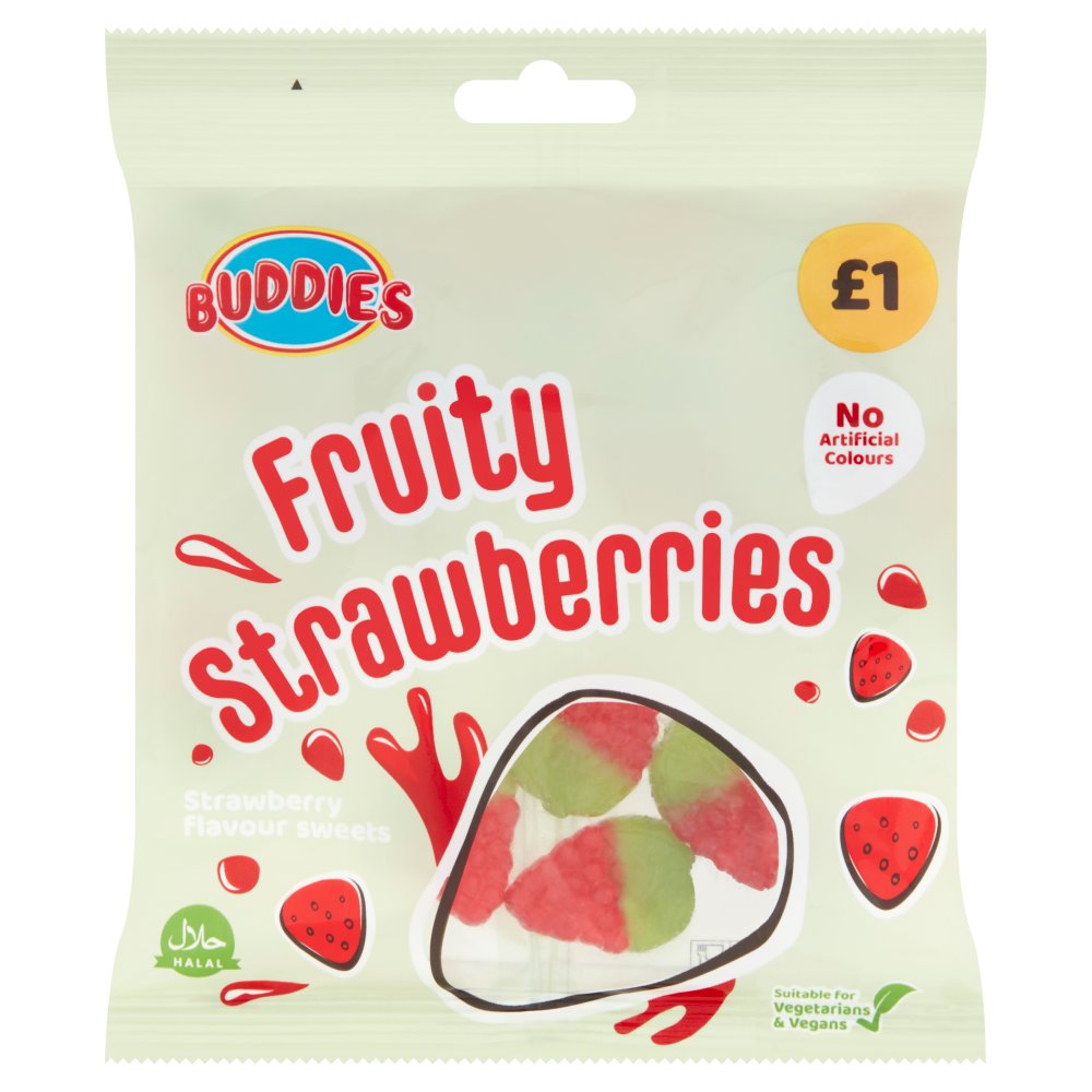 BUDDIES Fruity Strawberries 160g
