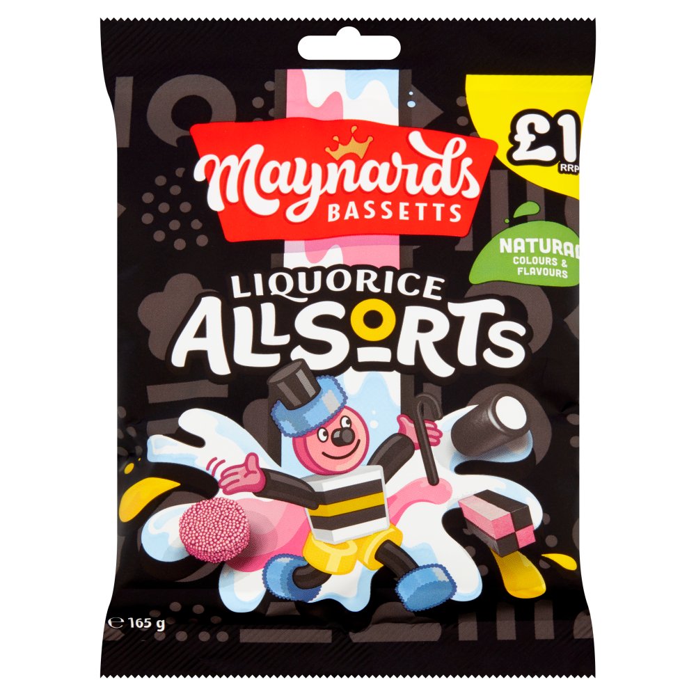 Maynards Bassetts Liquorice Allsorts £1 Sweets Bag 165g