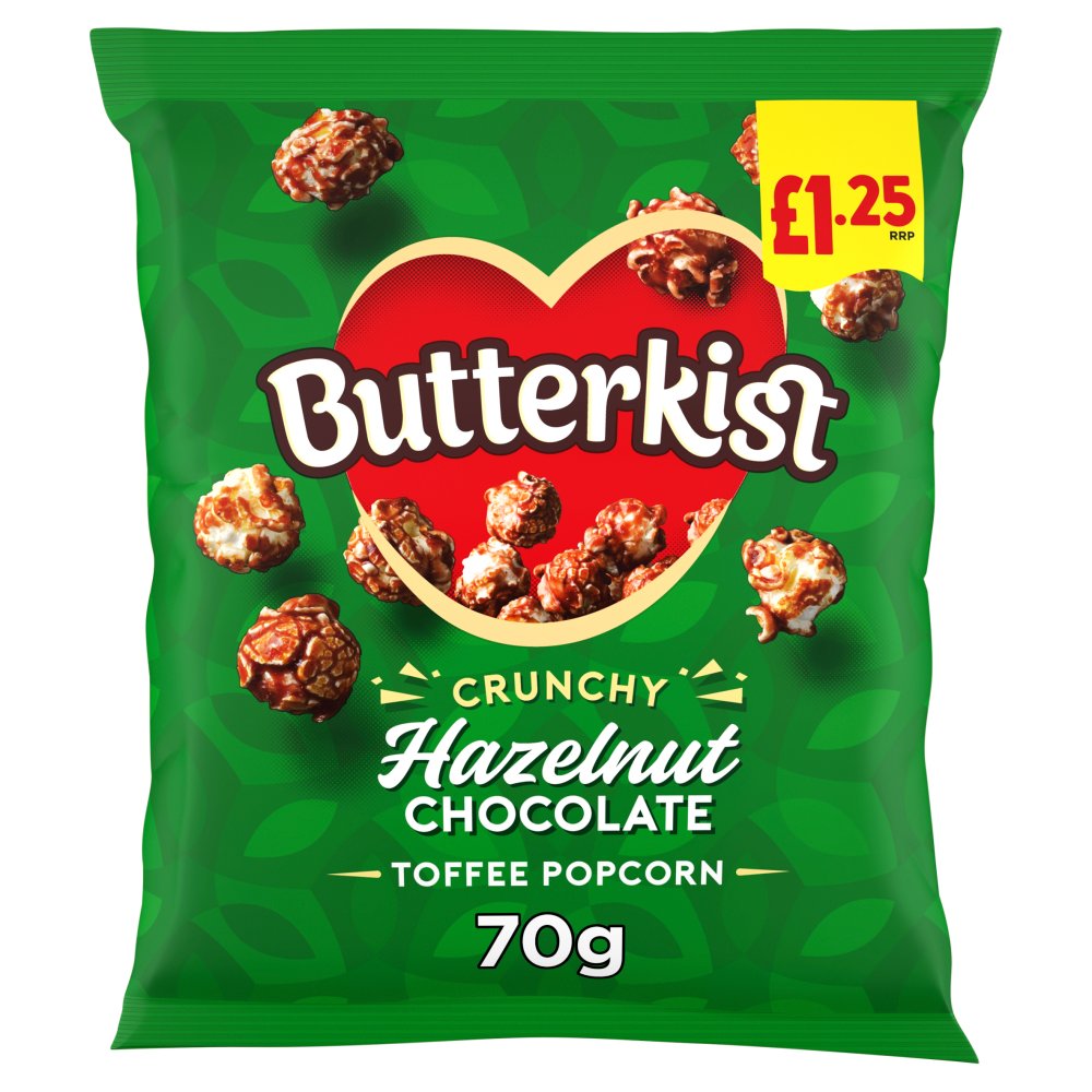 Butterkist Hazelnut Chocolate Toffee Popcorn 70g, £1.25 PMP