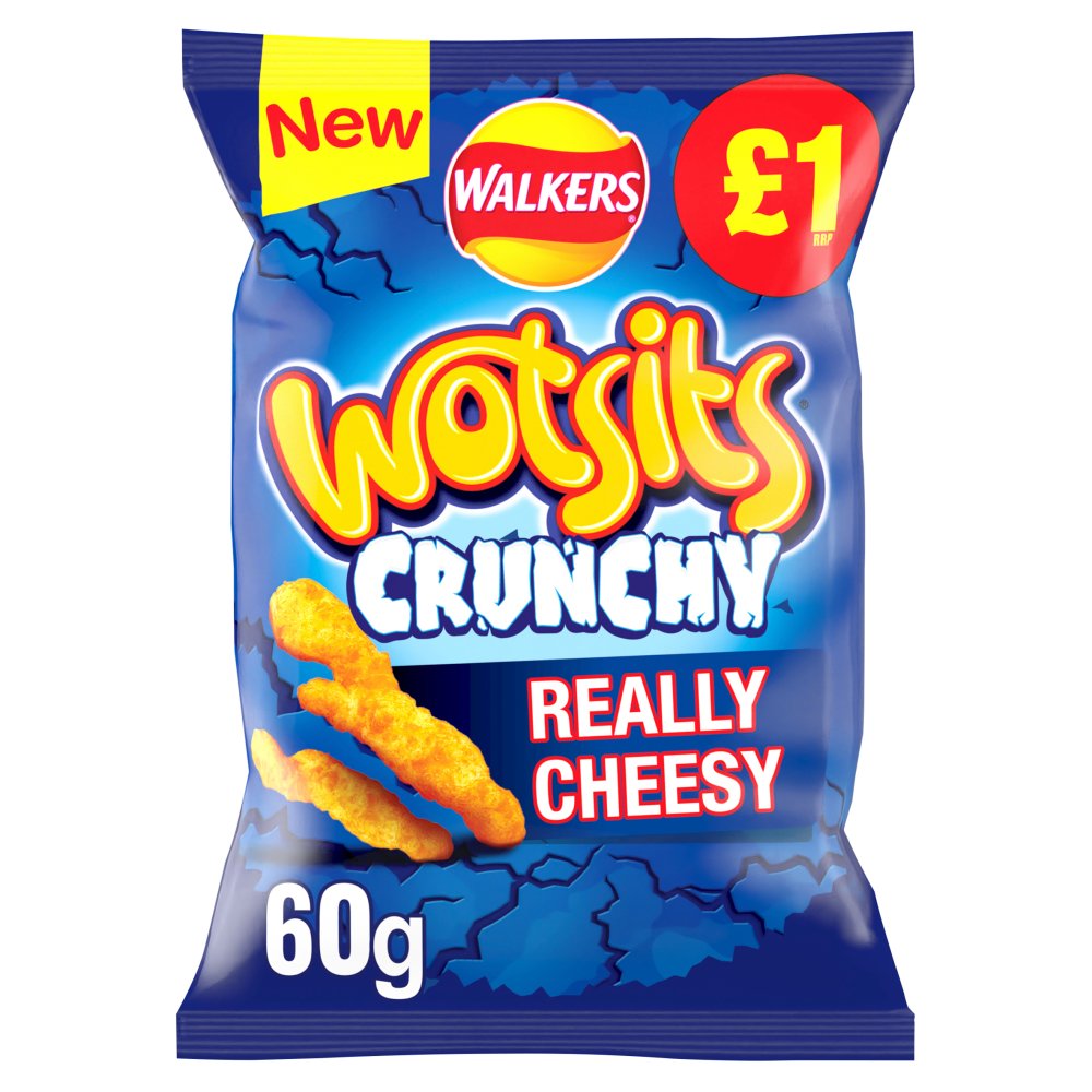 Walkers Wotsits Crunchy Really Cheesy Snacks PMP 60g