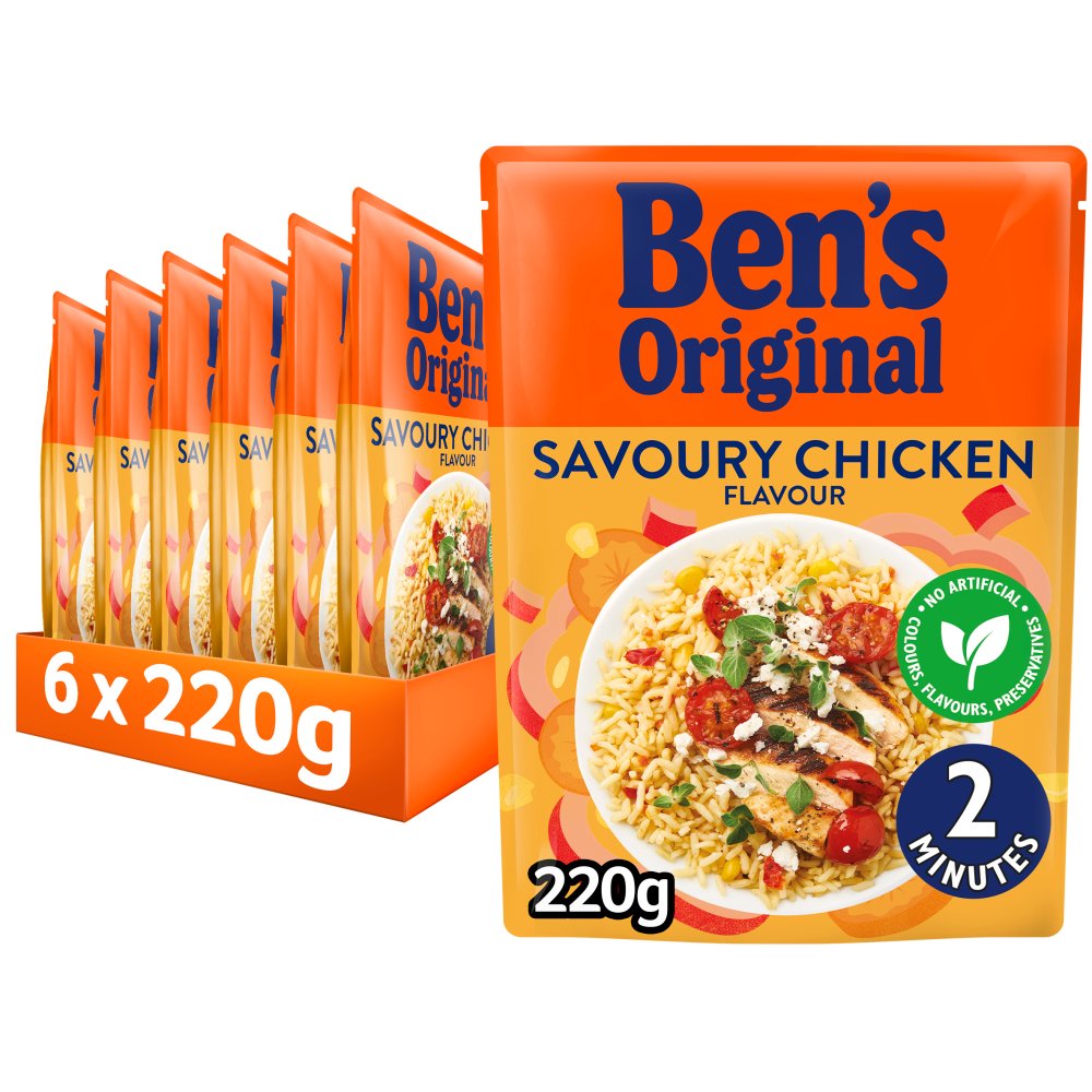 Bens Original Savoury Chicken Microwave Rice 220g