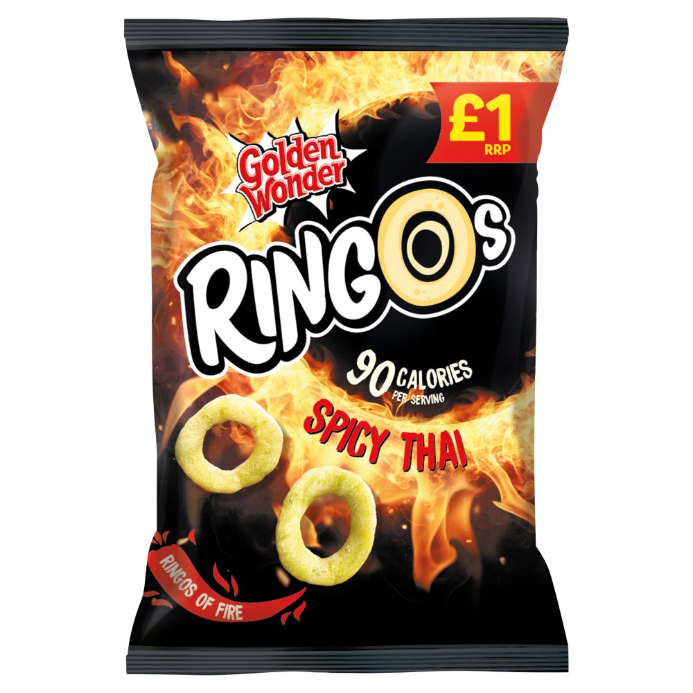 Golden Wonder Ringos Spicy Thai Ringos of Fire 55g