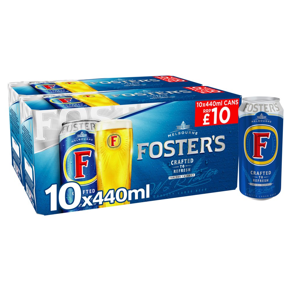 Foster's Lager Beer 10 x 440ml Cans