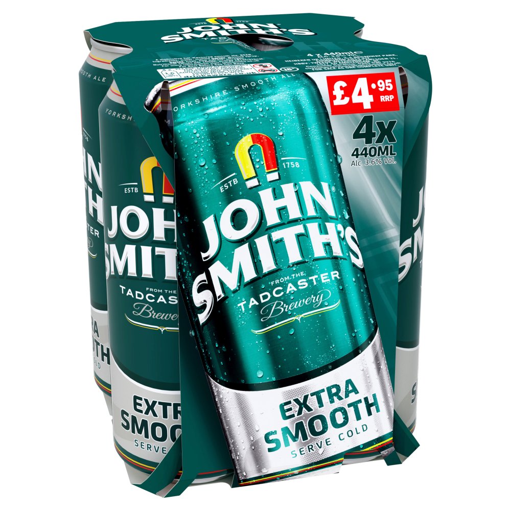 John Smiths Extra Smooth 4 x 440ml Cans