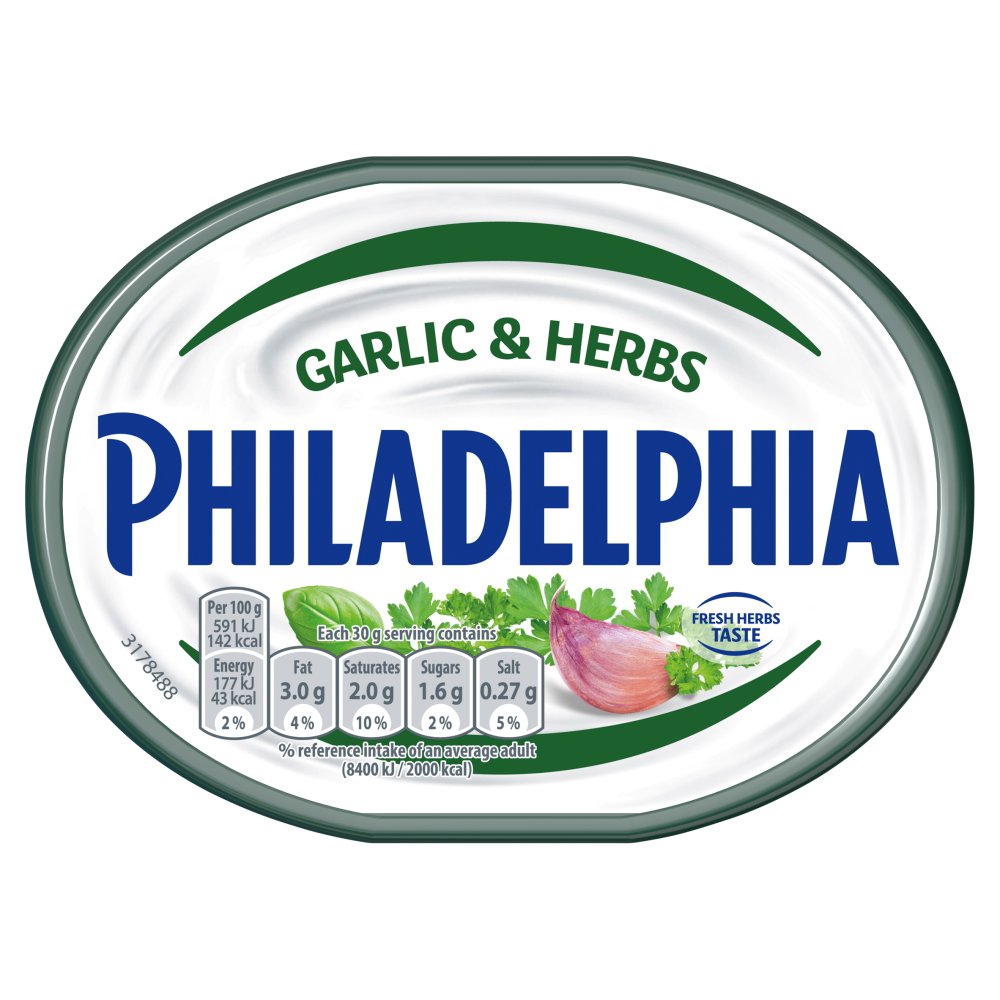 Philadelphia Garlic & Herbs Soft Cheese 165g