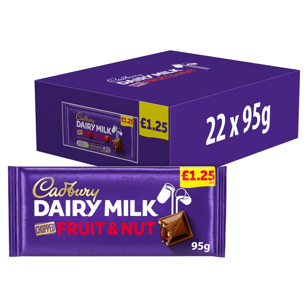 Cadbury Dairy Milk Fruit and Nut Chocolate Bar £1.25 PMP 95g