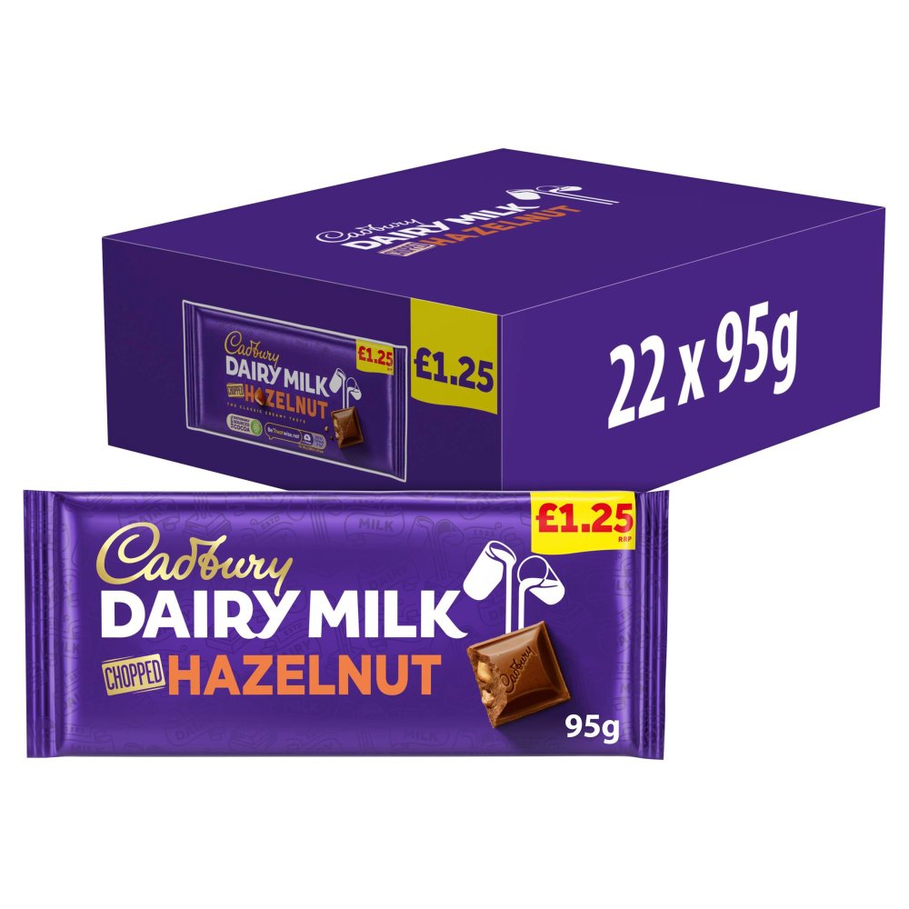Cadbury Dairy Milk Chopped Nut Chocolate Bar £1.25 PMP 95g
