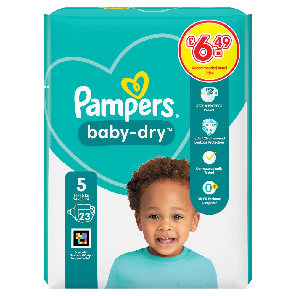 Pampers Baby-Dry Size 5, 23 Nappies