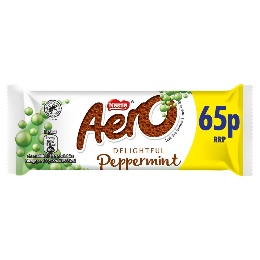 Aero Peppermint Mint Chocolate Bar 36g PMP 65p