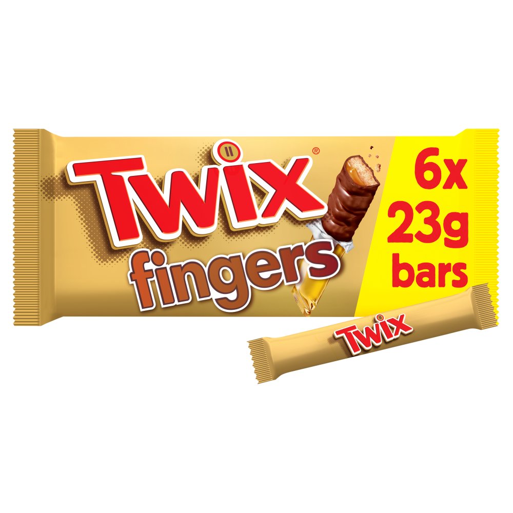 Twix Chocolate Biscuit Fingers Multipack 6 x 23g