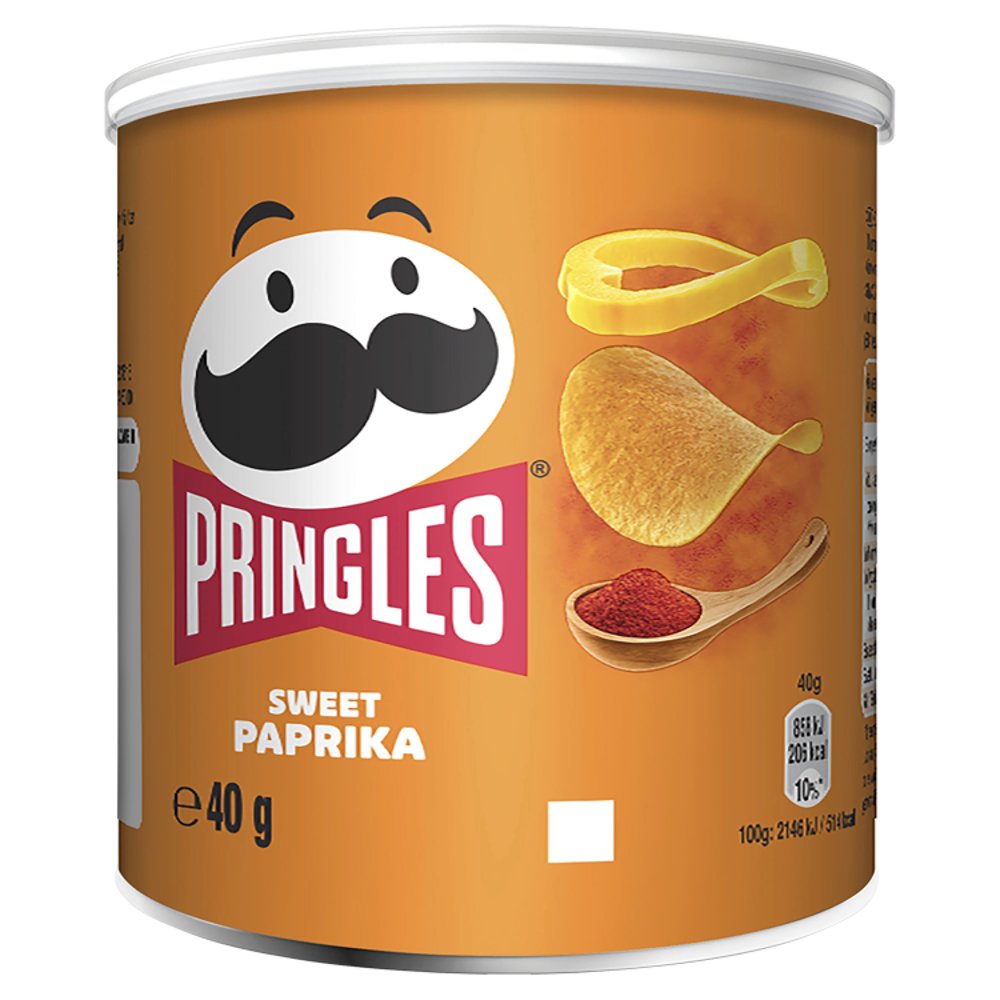 Pringles Paprika Crisps Can 40g