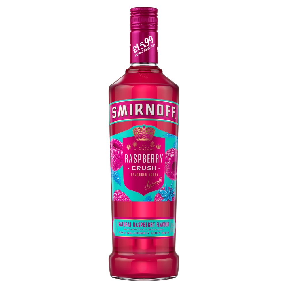 Smirnoff Raspberry Crush Flavoured Vodka 70cl PMP £15.99