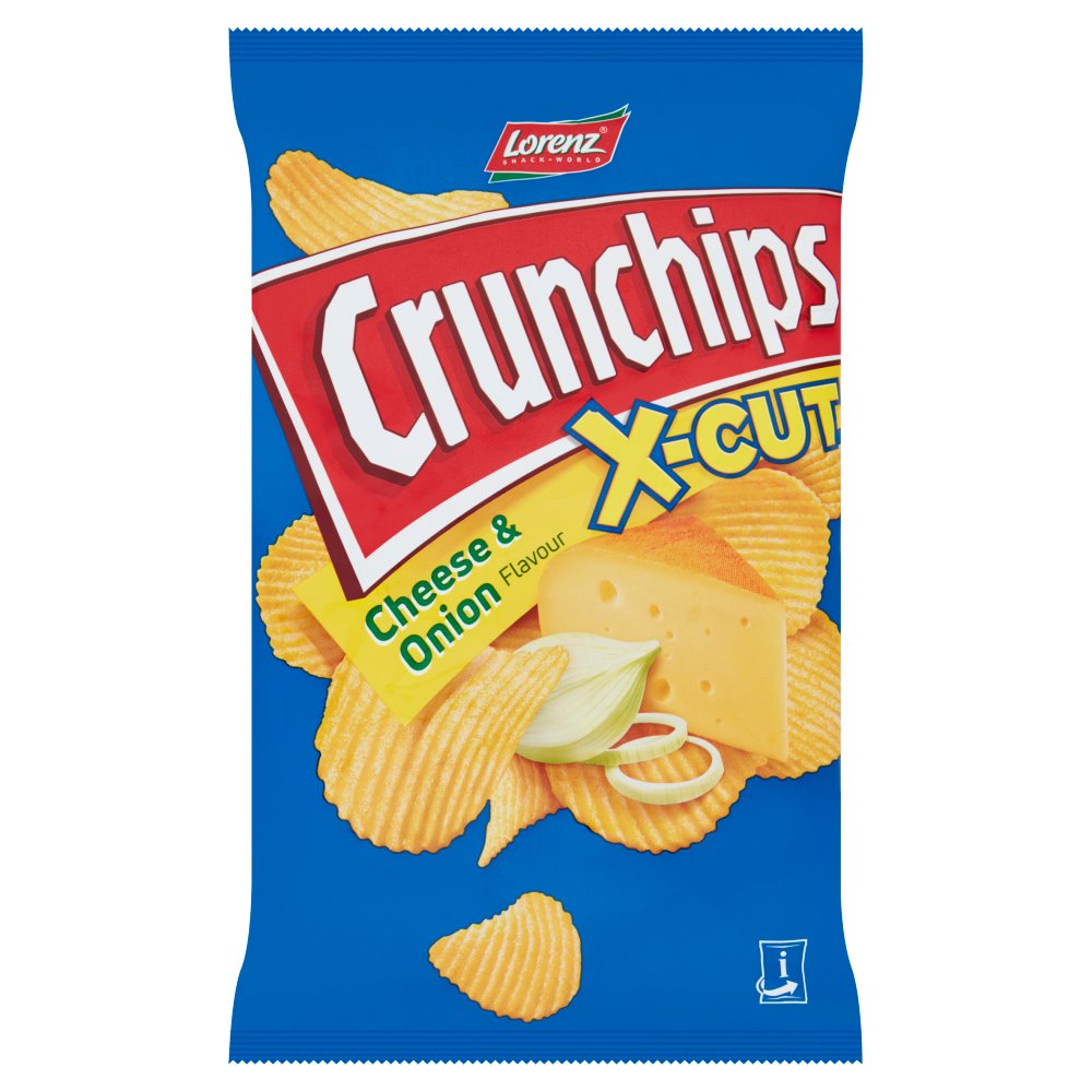 Lorenz Snack-World X-Cut Crunchips Cheese & Onion Flavour 85g