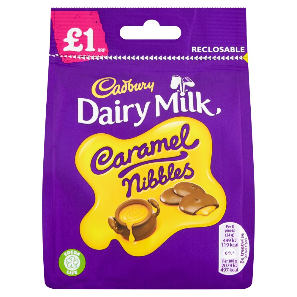 Cadbury Dairy Milk £1 Caramel Nibbles Bag 95g