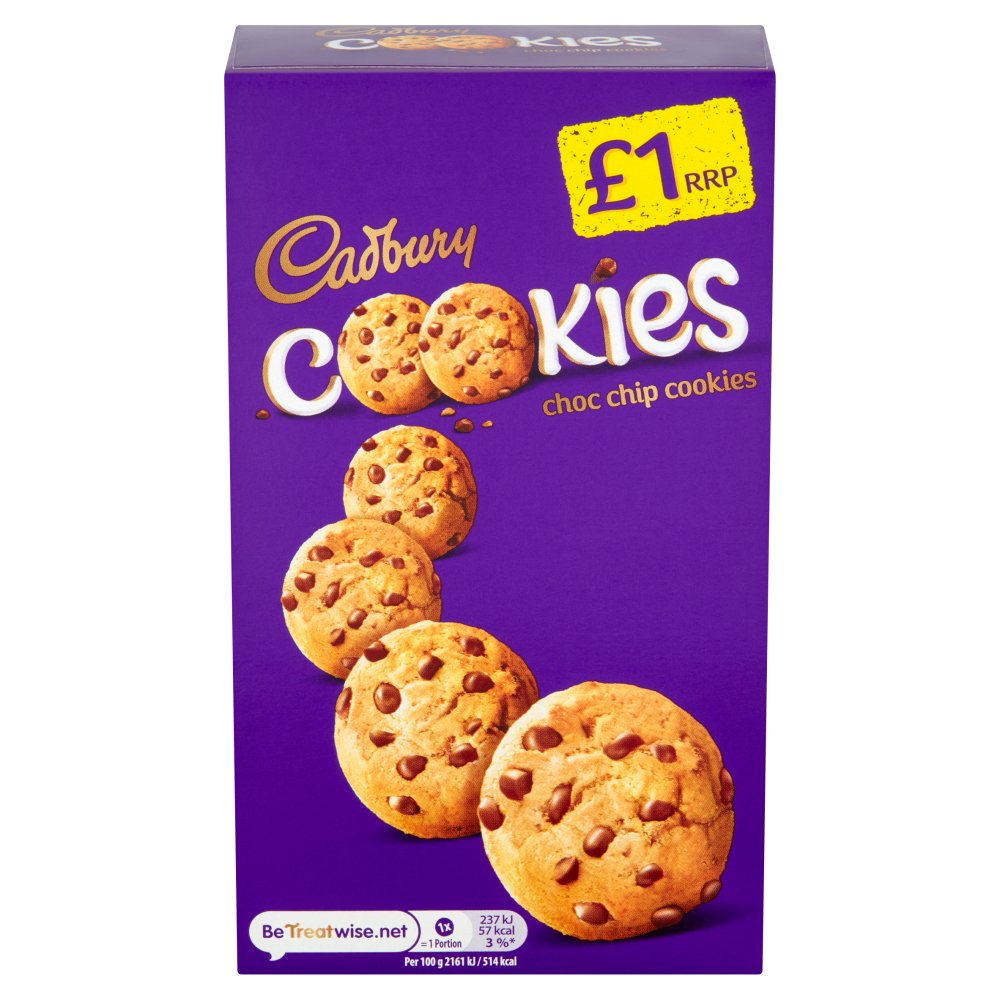 Cadbury Choc Chip Cookies Biscuits £1 150g