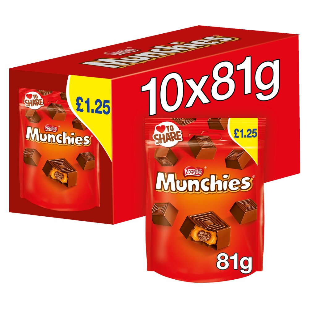 Munchies Milk Chocolate & Caramel Sharing Bag 81g PMP £1.25