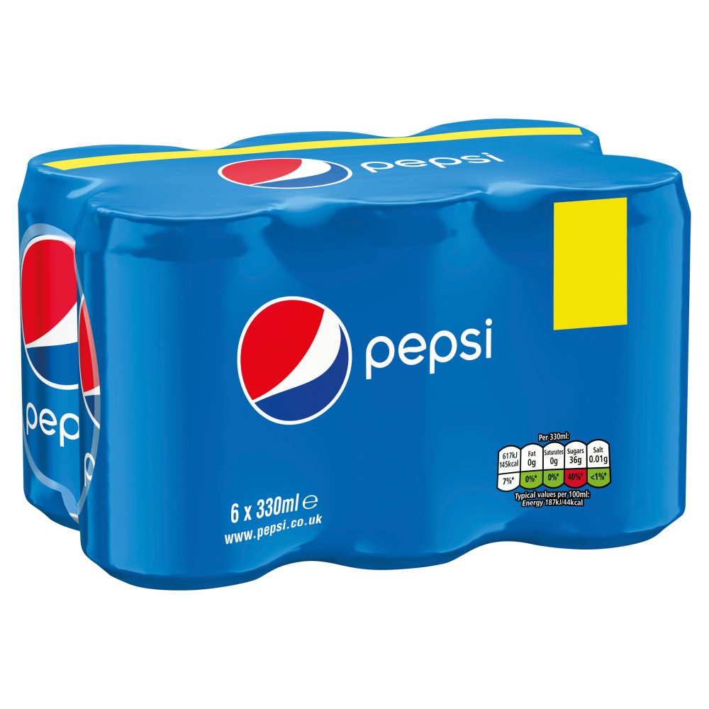 Pepsi Cola Cans 6 x 330ml