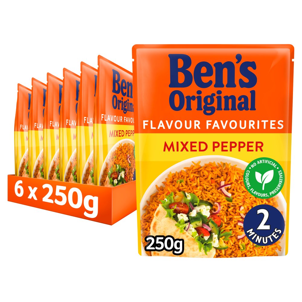 Bens Original Mixed Pepper Microwave Rice 250g