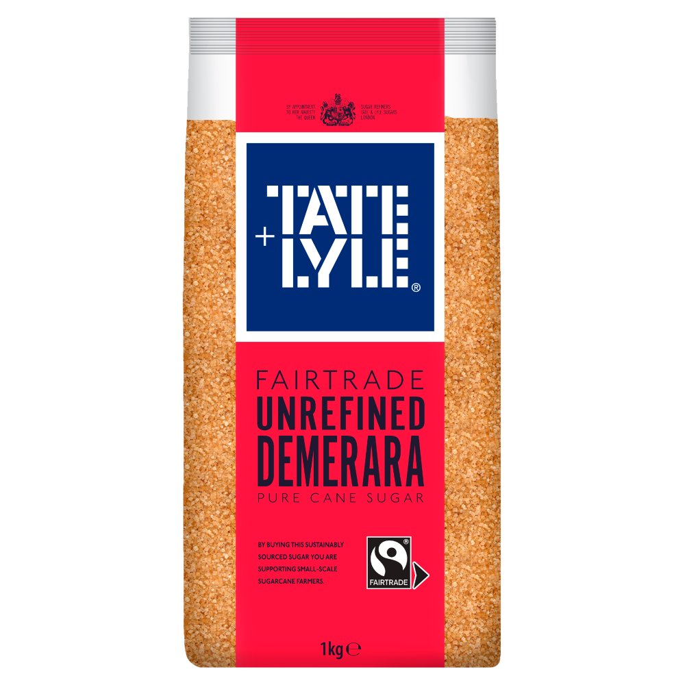 Tate & Lyle Fairtrade Unrefined Demerara Pure Cane Sugar 1kg