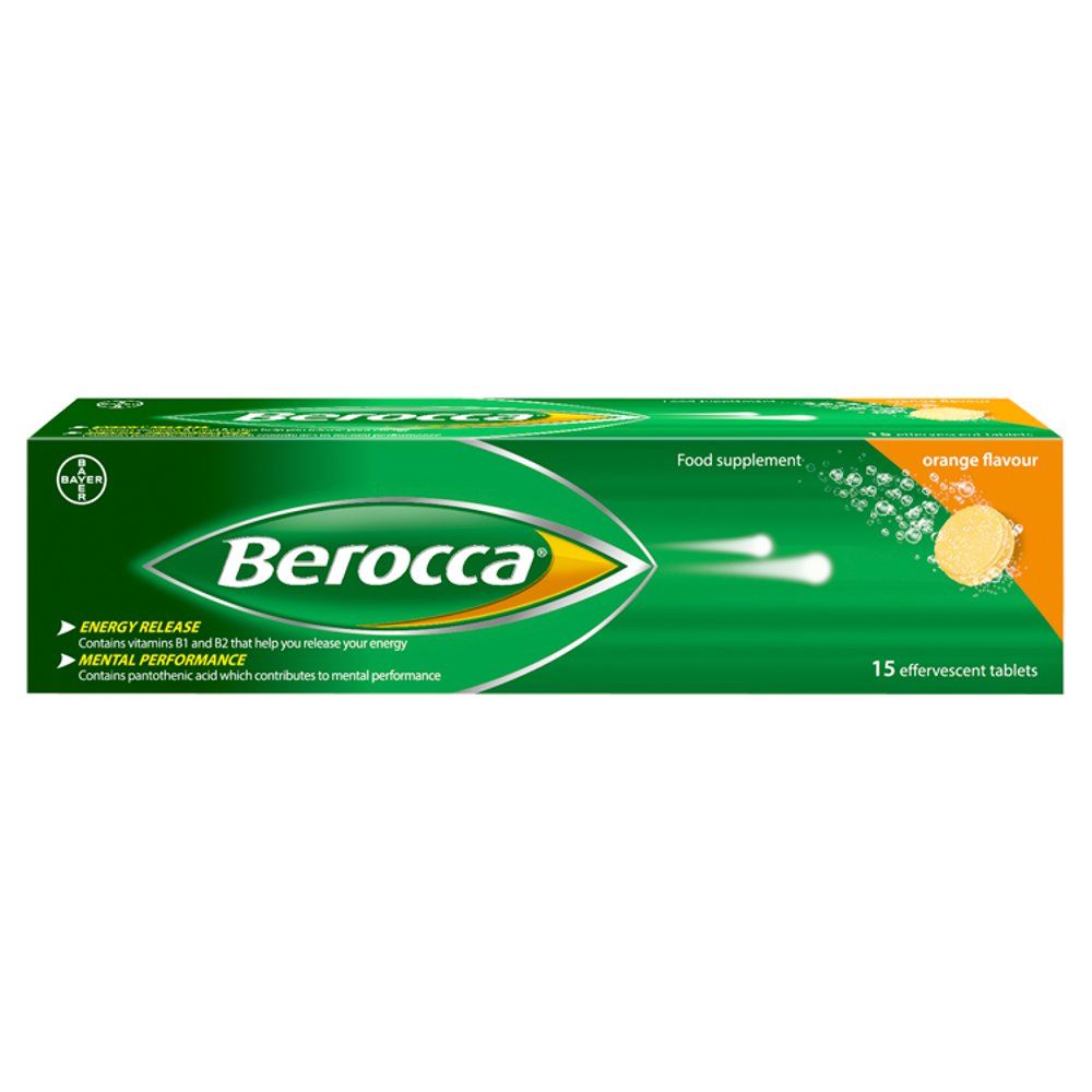 Berocca Orange Flavour 15 Effervescent Tablets Bestway Wholesale