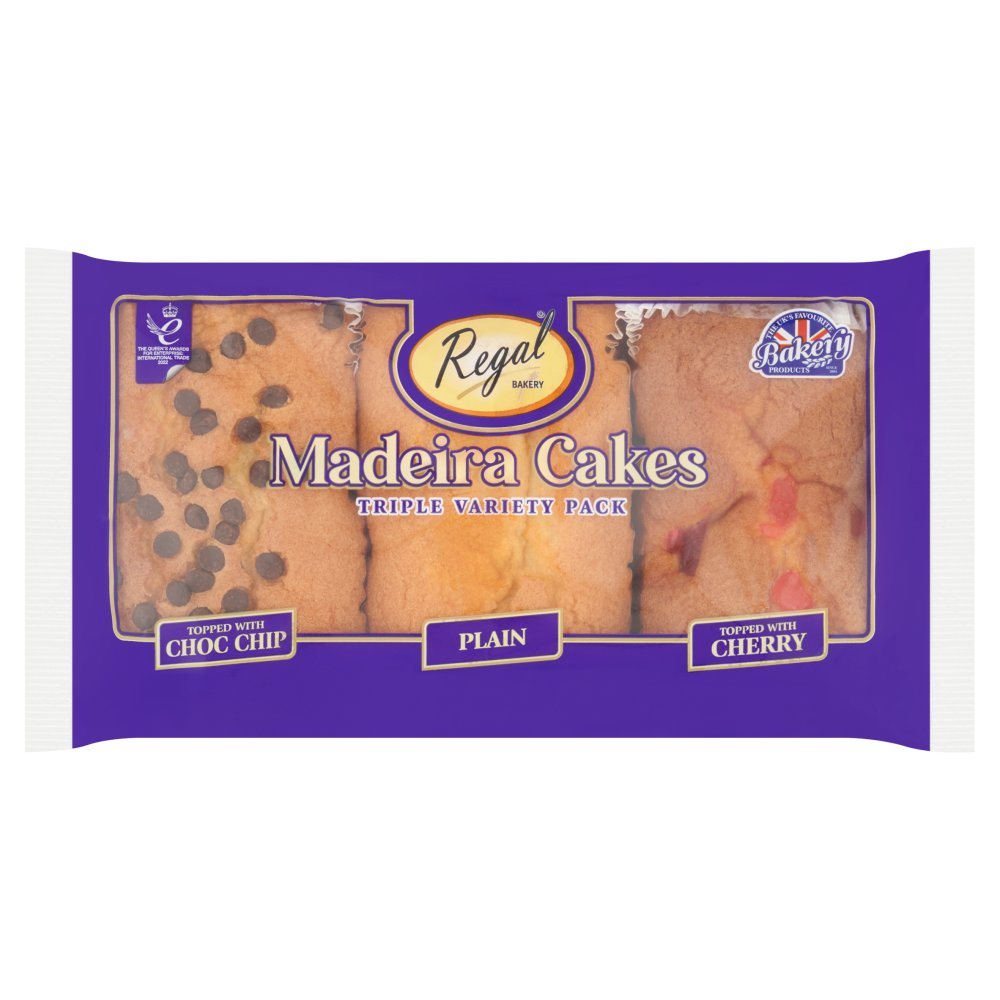 Regal Bakery 3 Classic Madeira Cakes Triple Variety Pack