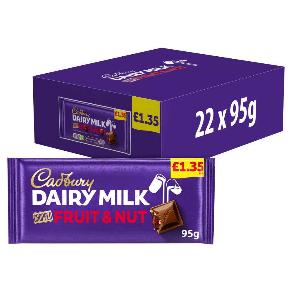 Cadbury Dairy Milk Fruit and Nut Chocolate Bar £1.35 PMP 95g