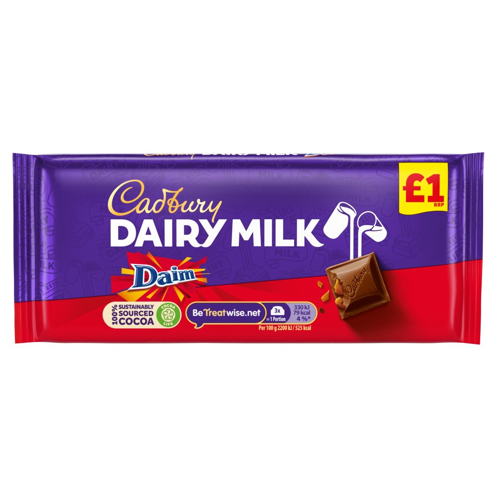 Cadbury Dairy Milk with Daim Chocolate Bar £1 120g