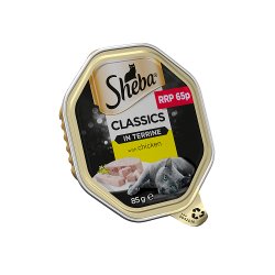 Sheba Classics Wet Cat Food Tray Chicken in Terrine 85g PMP 65p