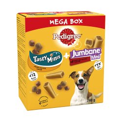 Pedigree Tasty Minis & Jumbone Adult Small Dog Treats Mega Box 740g