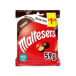 Maltesers Dark Chocolate & Honeycomb 65% Cocoa Treat Bag £1.25 PMP 59g